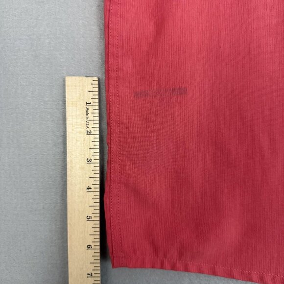 Hi-Tec Shirt Men's 2XL Red Short Sleeve Button Front Mesh Lined Chest Pockets - Picture 9 of 11